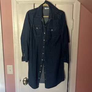 Untuck it denim shirt dress